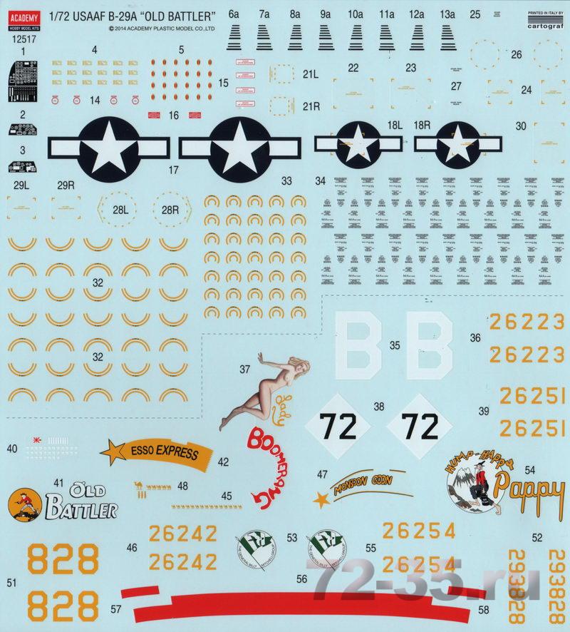Бомбардировщик B-29A "OLD BATTLER" aca_12517_decals_enl.jpg